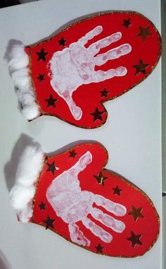 Handprint Christmas Crafts, Winter Crafts For Toddlers, Winter Crafts Preschool, Handprint Christmas, Christmas Art Projects, Christmas Crafts For Toddlers