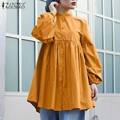 ZANZEA Women Long Sleeve Shirts Solid Casual Blouse Muslim Clothing Dubai Turkey Abaya Hijab Buttons Down Loose Blouses Abaya Hijab, Muslim Outfits, Casual Long Sleeve Shirts, Family Party, Womens Long Sleeve Shirts, Loose Blouse, Spring Shirts, Casual Blouse