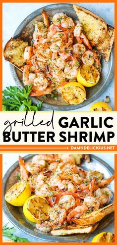 Put this 4th of July food on your menu! Paired with a lemon garlic butter sauce, this grilled shrimp is one of the best 30-minute meals ever. Save this quick and easy summer grilling recipe! Healthy Seafood Dishes, Wine Cheers, Lemon Garlic Butter Sauce, Grilled Garlic, Best Shrimp Recipes, Grilled Shrimp Recipes, Best Seafood Recipes, Garlic Butter Shrimp, Easy Seafood