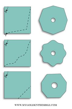 the cut out shapes for an origami doll