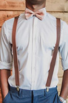 Rustic Wedding Groomsmen, Tie And Suspenders, Suspenders For Boys