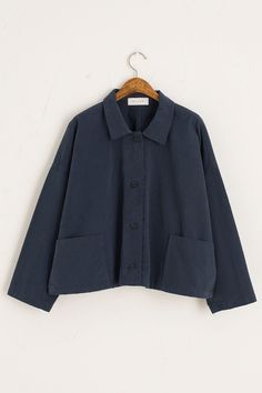 Cotton Workwear Jacket, Navy Workwear Jacket, Cotton Jacket, Sweatshirt Dress, Swimwear Accessories, Dress To Impress, Women's Blazer, Winter Outfits, Work Wear, Cool Outfits