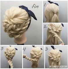 Amazing braided hairstyle ideas | Trendy hairstyle ideas | Easy hairstyle ideas Step Hairstyle, Updo Hairstyles Tutorials, Hairstyle Tutorials, Step By Step Hairstyles, Medium Short Hair, Super Hair, Penteado Cabelo Curto, Easy Braids, Braided Updo