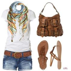 Summer? Silver Scarf, Looks Jeans, Mode Tips, Cute Swag Outfits, 가을 패션, Summer Fashion Outfits, Cute Summer Outfits, Stitch Fix Style, Swag Outfits