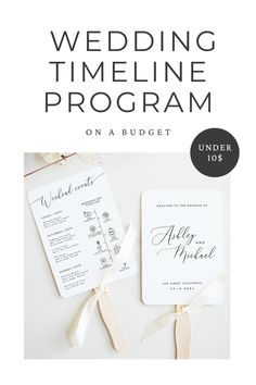 the wedding time line program on a budget