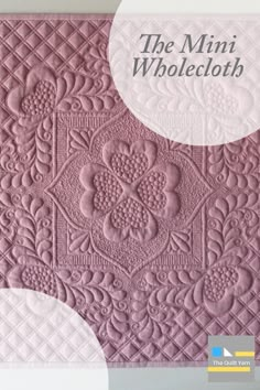 the book cover for the mini wholecloth