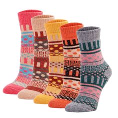 PRICES MAY VARY. Heavyweight for cold weather; Moisture management; Arch support for added fit,Please do not iron them and suggesting wash them by hand, high quality socks require the proper care! Women's socks are sized US 5 to 9. They are elasticity, Craft,jacquard weave,comfort and soft, funny christmas crew socks, perfect for christmas or daily wear. Beautiful design for the coming Christmas festival. Will be a good and sweet gift for friends and families So easy for care: Womens wool socks Womens Wool Socks, Christmas Festival, Wool Winter, Knitting Wool, Warm Socks, Vintage Winter, Wool Socks, Colorful Socks, Sock Gifts