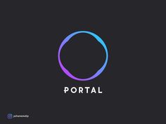 the logo for portal, which is designed to look like a circle with purple and blue lines