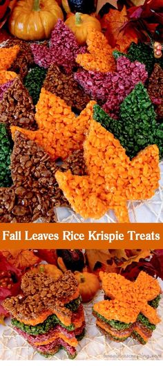 an image of fall rice krispie treats