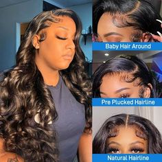 Front Lace Wigs Hair Pre Plucked Wigs Hair Glueless Wigs Human Hair For Black Women Brazilian Wig 66cm Features: 13x4 Lace Front Wigs Human Hair Material: 100% Unprocessed Brazilian human hair body wave frontal wig 180 density, full and thick, no shedding, no smell, no tangled, silky and bouncy, can be dyed, bleached, straightened and restyled. Body Wave Front Wigs Detail: 13x4 HD Transparent Lace, soft and breathable, suitable for most , easy to knots, easy to install, natural with baby hair lo Beyonce Hair, Hd Lace Frontal, Body Wave Wig, Frontal Wig, Hair Quality, Natural Hair Growth, Brazilian Human Hair, Blonde Ombre, Hd Lace