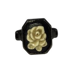 Anna Sui Black And White Floral Cameo Ring. Ring Is A Size 4 1/2. Marked, Anna Sui. Gorgeous And Very Feminine. 2 Rings, Cameo Ring, Jewelry Black, Hand Ring, Black And White Floral, Anna Sui, Ring Color, Ring Ring, Womens Jewelry Rings