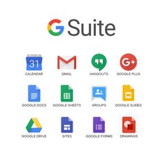 the google suite icons are displayed in different colors