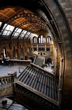 an ornate building with many windows and stairs