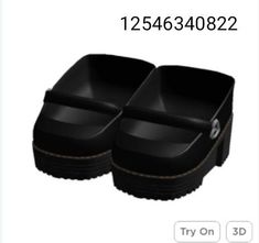 two black shoes are sitting next to each other on a white background with the same price tag