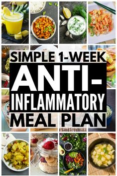 Anti-Inflammatory Meal Plan: 7-Day Anti-Inflammatory Diet for Beginners Smoothies Vegan, Paleo For Beginners, Inflammatory Diet, Diet For Beginners, Anti Inflammation, Boost Your Immune System