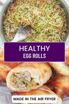 healthy egg rolls made in the air fryer