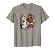 PRICES MAY VARY. Official Dr. Seuss T-shirt Lightweight, Classic fit, Double-needle sleeve and bottom hem Funny Grinch, Dr Seuss Grinch, Grinch Shirt, Grinch Shirts, Saint Nick, St Nick, Christmas Men, Vneck Tshirt Women, Dr Seuss