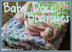 baby doll blankets are stacked on top of each other with the words, baby doll blankets