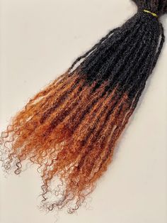 Textured Intalocs Human Hair Loc Extensions | Small 0.4-0.5cm | Honey Blonde with Curly Ends Starter Dreadlocks, Small Dreads, Ginger Ombre, Hair Dreadlocks, Dreadlocks Extensions, Blonde Tips, Loc Extensions, Hair Color Unique, Dread Extensions