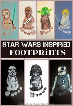 star wars inspired foot prints for kids