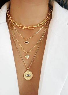 Protection Against Evil, Shopping Jewelry, Cross Choker, Evil Eye Necklace Gold, Etsy Promotion, Neck Jewellery, Jewelry Lookbook, Cheap Jewelry