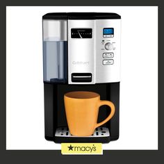 a coffee maker with a cup on it