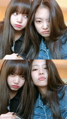 three girls with long hair are posing for the camera