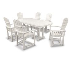 a white table and chairs on a white background