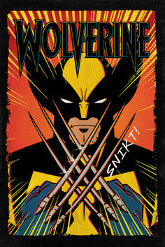 an image of wolverine with two swords in front of the word'x - men '