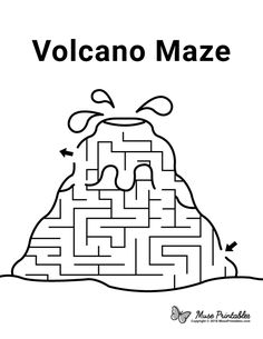 a volcano maze with the word volcano maze on it