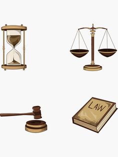 four different types of law related objects