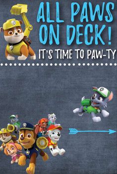 paw patrol all paws on deck is it's time to paw - fly?