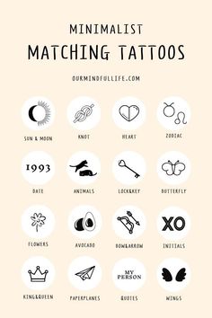 the minimalist matching tattoos for men and women