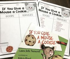 three books with pictures of mice and cookies on them, including if you give a mouse a cookie