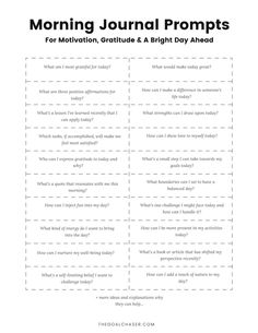 the morning journal is filled with questions to help students understand what they are doing and how they