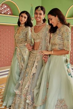 A collection of soft pastels for the bride, that encompases all her wedding dreams coming true. Indian Closet, Beautiful Lehenga, Indian Designer Outfits, Designer Outfits