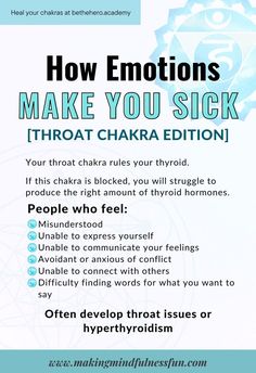 The throat chakra rules the throat and surrounding areas. Ailments and sickness in this area can be rooted in throat chakra themes. Healing the throat chakra enables us to step into our unique self-expression, speak our truth, and connect with others on a deeper level. Read our blog on throat chakra healing so you can feel seen, heard, and understood by others and live in your expression. Throat Chakra Healing, Chakra Health, Speak Your Truth, Divine Feminine Spirituality, Self Expression, Thyroid Hormone, Emotional Regulation, Chakra Meditation, Spiritual Health