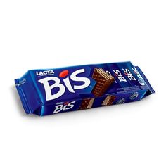 bis chocolate bar on white background