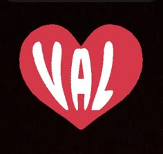 a red heart with the word va on it