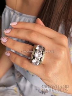 This Multi-Stone Rings item by CrowHandMadeGifts has 199 favorites from Etsy shoppers. Ships from Türkiye. Listed on Aug 13, 2024 Mothers Day Rings, Unique Silver Rings, Sterling Silver Wedding Rings, White Band, Silver Style, Ring Unique, Multi Stone Ring, Style Minimalist, Multi Stone