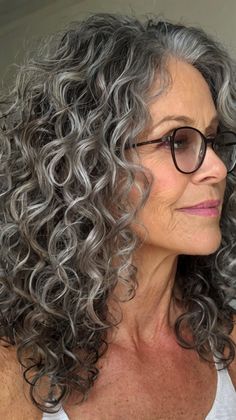 Hairstyles for Women Over 50 Pixie Haircut Hairstyles, Grey Pixie Haircut, Haircut Reference, Shoulder Length Curly Hair, Grey Curly Hair, Flattering Hairstyles, Timeless Looks, Reference Pics