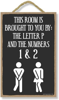 a sign that says, this room is brought to you by the letter p and the numbers