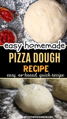 the homemade pizza dough recipe is ready to be made