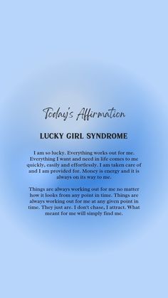 Affirmations Vision Board, Quotes Gratitude, Lucky Girl Syndrome, Now Quotes