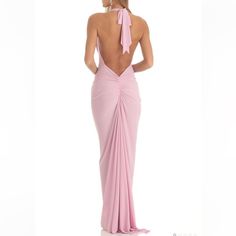 Pink dress Pink Cowl Neck Dress, Blush Pink Dress Outfit, Cowl Neck Prom Dress, Long Backless Dress, Pink Dress Outfits, Hoco Inspo, Prom Dress Inspo, Prom Dresses Long Pink, Prom Inspo