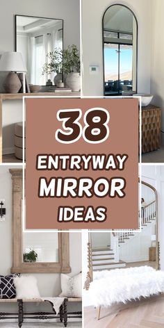 Brighten your space with these 38 trendy entryway mirror ideas! Perfect for adding charm and style to your home. Explore creative designs to make a stunning first impression! Entryway Mirror Ideas, Trendy Entryway, Styled Entryway, Round Mirror Frame, Sleek Decor, Curved Mirror