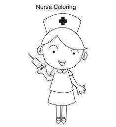 a nurse coloring page for kids