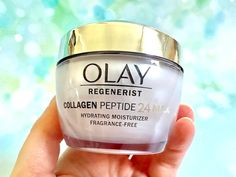 Olay Collagen Peptide 24 MAX Face Moisturizer, handheld. Face Moisturizer