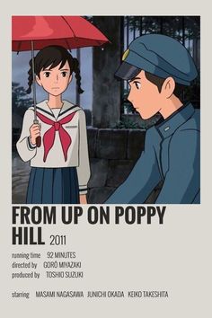 an advertisement for the movie from up on poppy, featuring a sailor and a girl