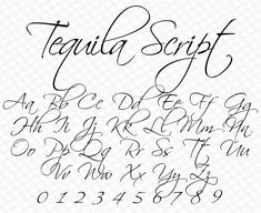 the font and numbers are all handwritten in cursive writing, including one that is